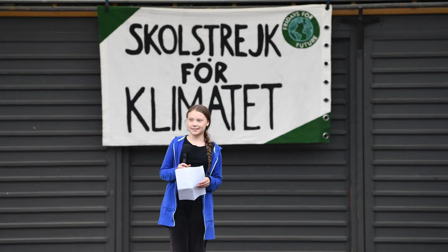 Greta Thunberg har fået unge over hele verden til at strejke til fordel for klimaet. (Photo by Jonathan NACKSTRAND / AFP)