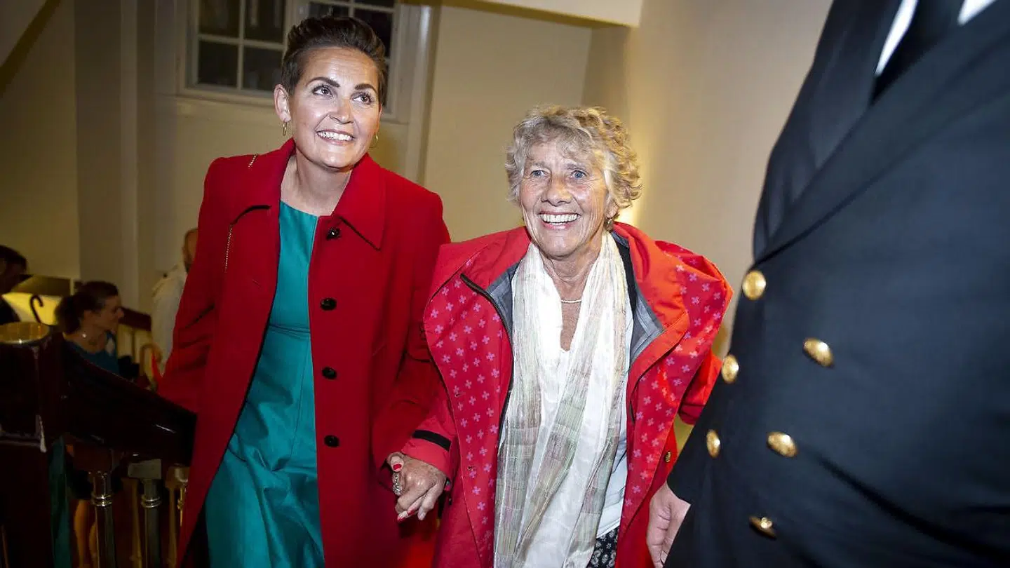 Valgfesten hos SF med Pia Olsen Dyhr og Margrete Auken på Christiansborg i København under Europa-Parlamentsvalget 2019, søndag den 26. maj 2019. (Foto: Liselotte Sabroe/Ritzau Scanpix)
