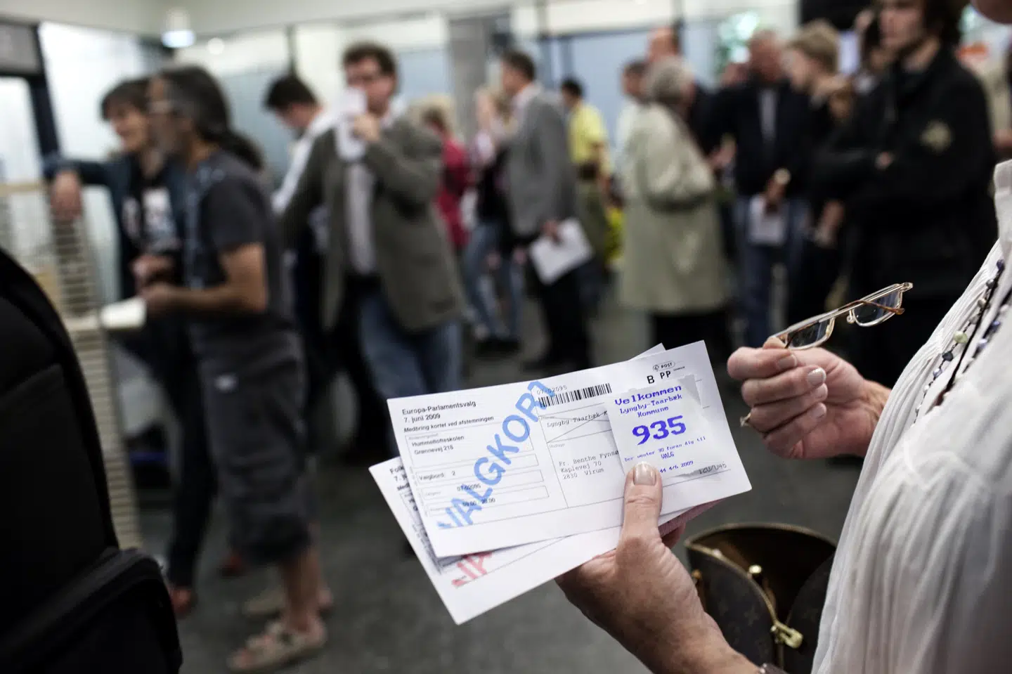 Vælgerne satte rekord ved EU-parlamentsvalget, og flere vælgere brevstemte, men der kunne opleves lange køer. (Arkiv.) Jens Nørgaard Larsen/Ritzau Scanpix