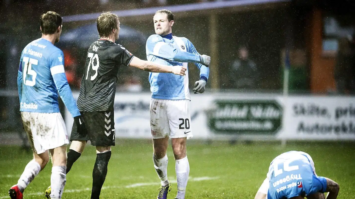 Pokalkamp mellem FC Roskilde og Aab på Roskilde Stadion i 2016.