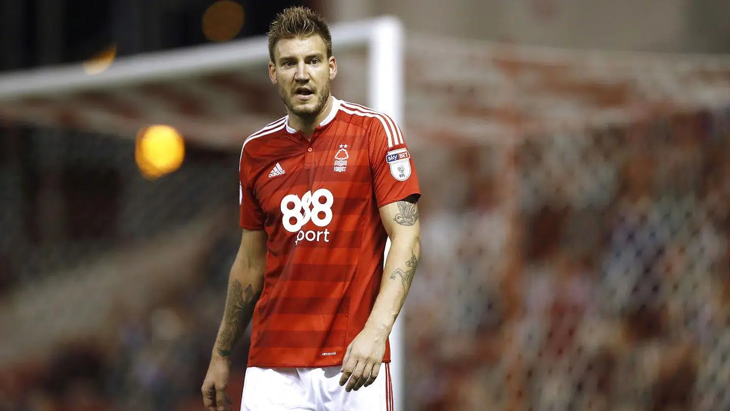 Nicklas Bendtner nåede at spille 15 kampe og score to mål for Championship-klubben Nottingham Forest.