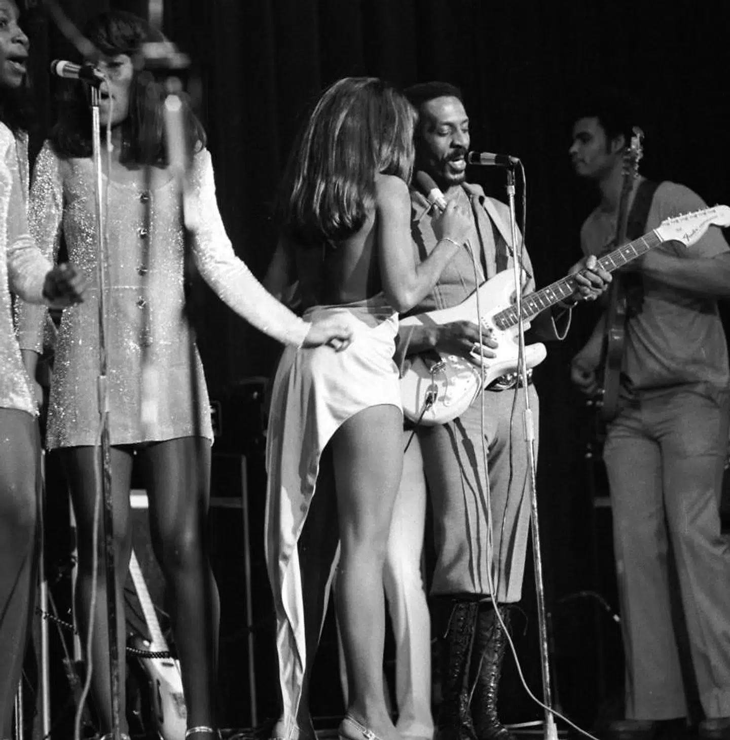 Ike og Tina Turner på scenen sammen i København.