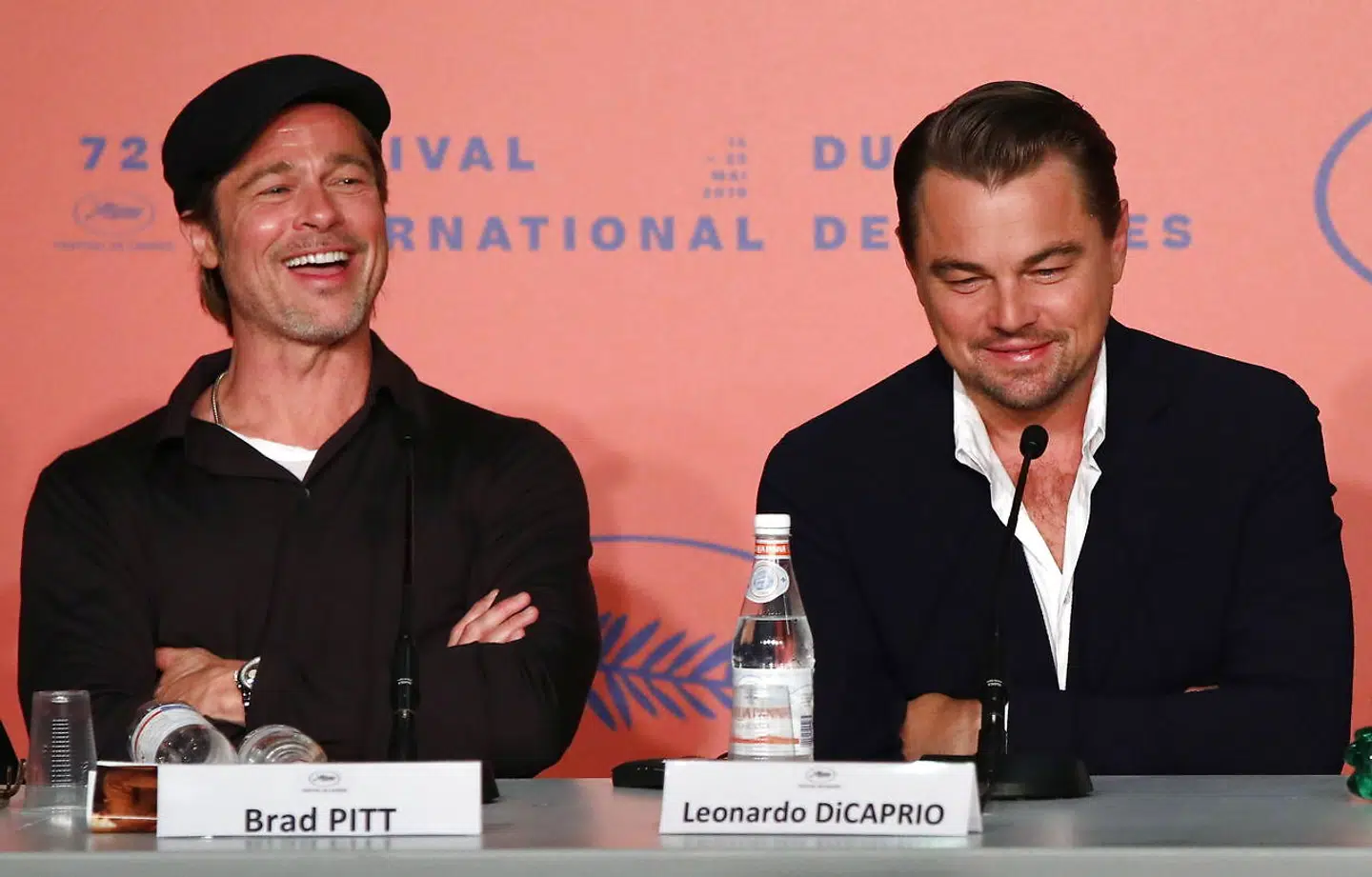 Brad Pitt og Leonardo DiCaprio udtrykte stor glæde for hinanden.