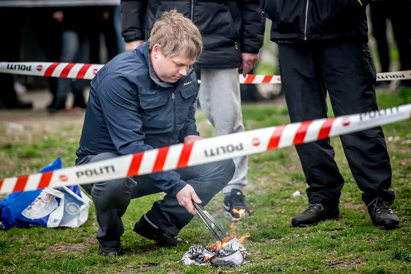 Rasmus Paludan demonstrerer i Fælledparken i København, onsdag den 1. maj 2019. (Foto: Mads Claus Rasmussen/Ritzau Scanpix)