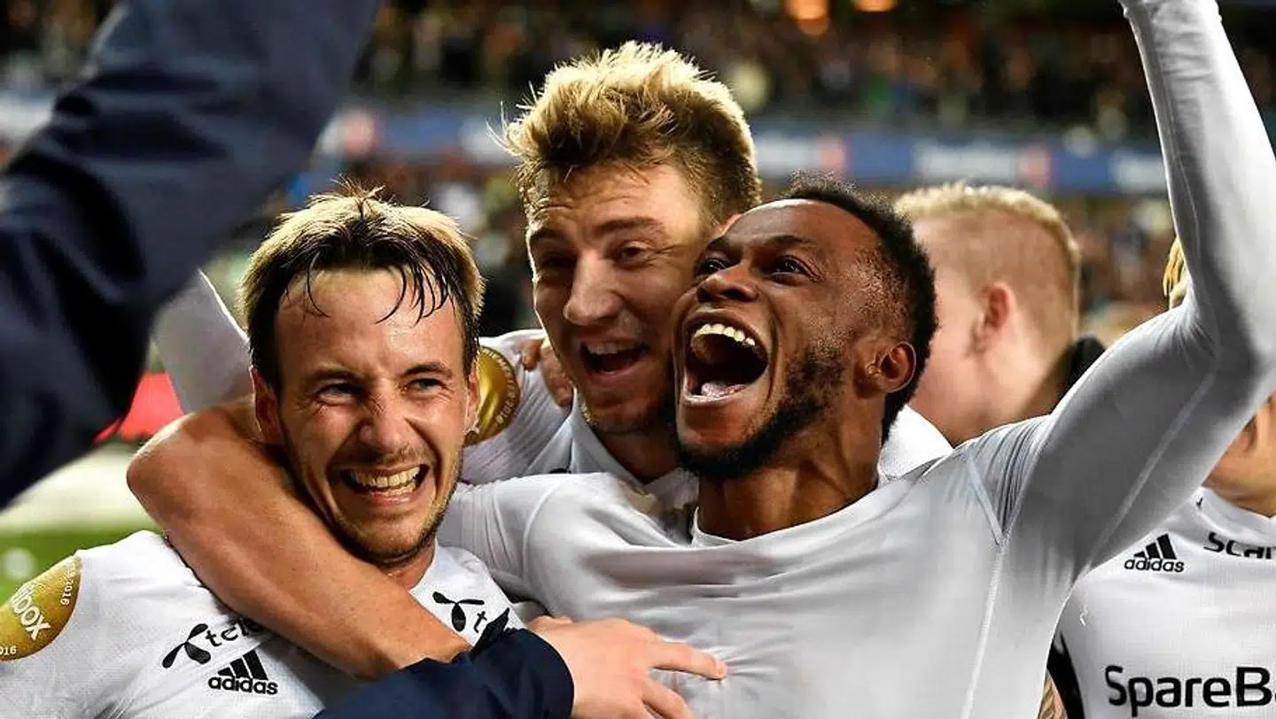 Samuel Adegbenro, Nicklas Bendtner og Mike Jensen.