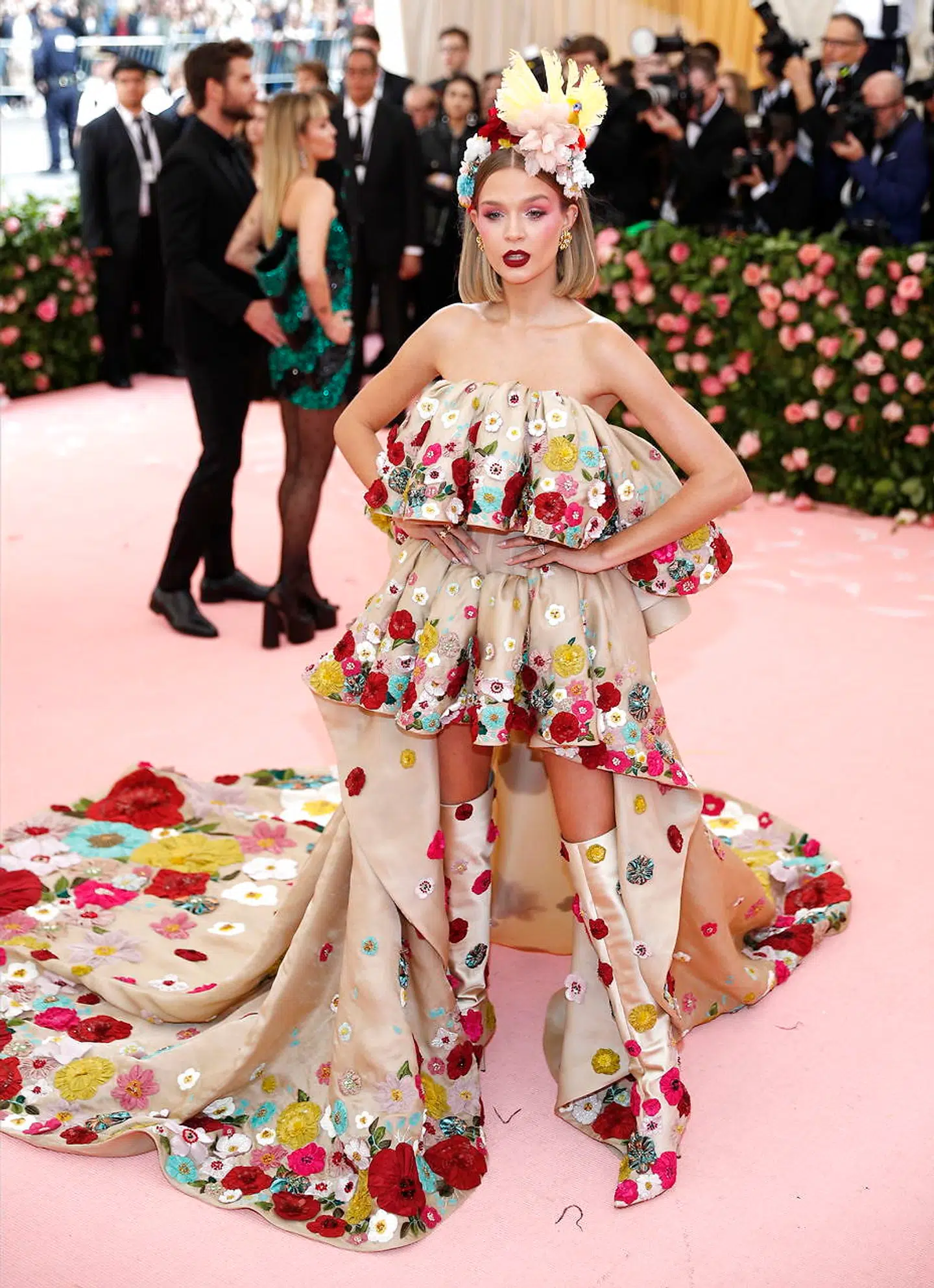 Josephine Skriver ved Met Gala i New York 2019. EPA/JUSTIN LANE