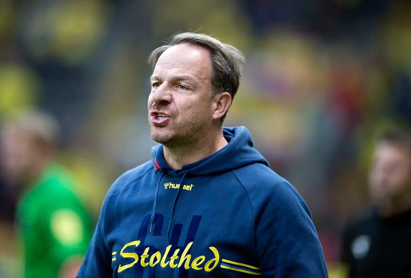 Alexander Zorniger under superligakampen mellem Brøndby og Sønderjyske i september 2018.