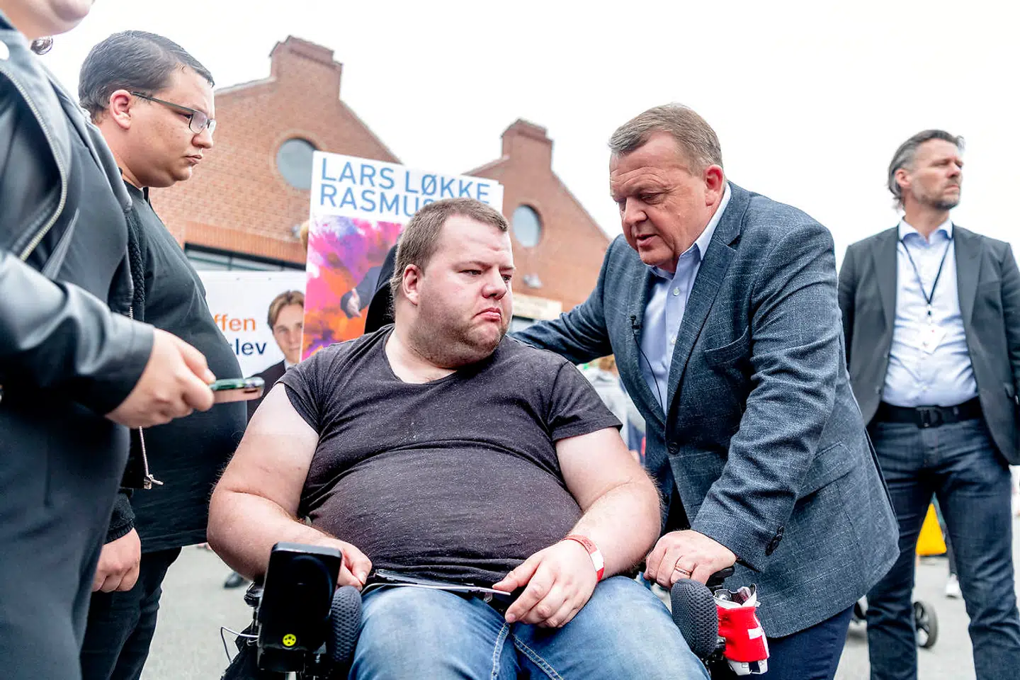 FV19. Statsminister Lars Løkke Rasmussen på Valgfolkemøde på TV2 i Odense, sammen med hustruen Solrun.