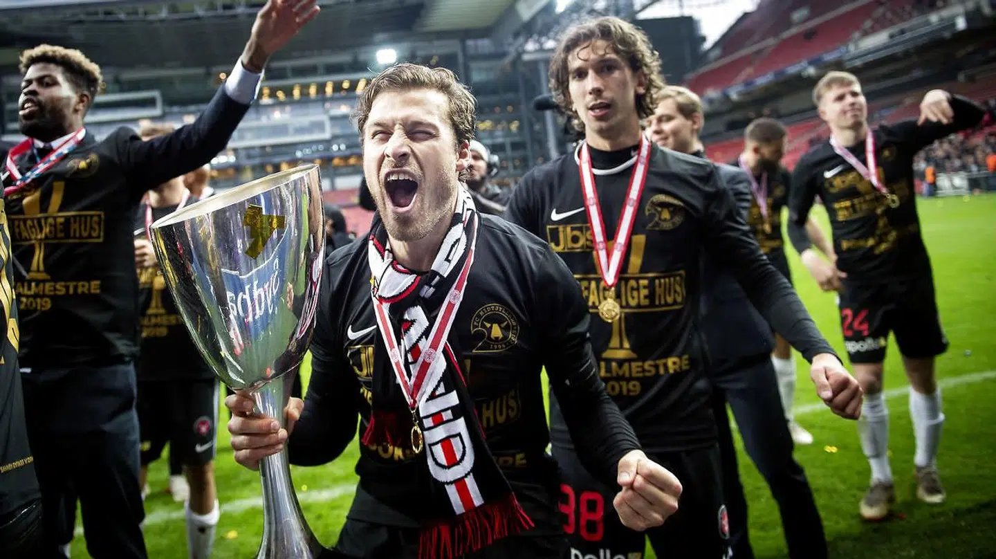 FC Midtjyllands Erik Sviatchenko efter pokalfinalen mellem Brøndby-FC Midtjylland i Telia Parken, fredag den 17 maj 2019. (Foto: Liselotte Sabroe/Ritzau Scanpix)