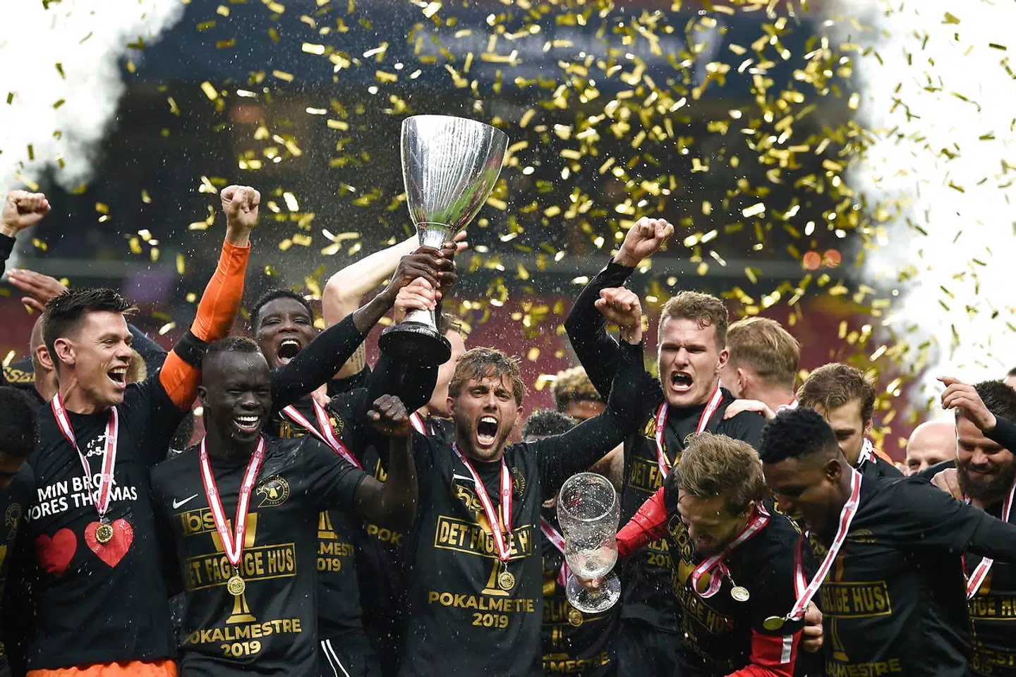 FC Midtjylland fejrer klubbens første pokalsejr i historien.