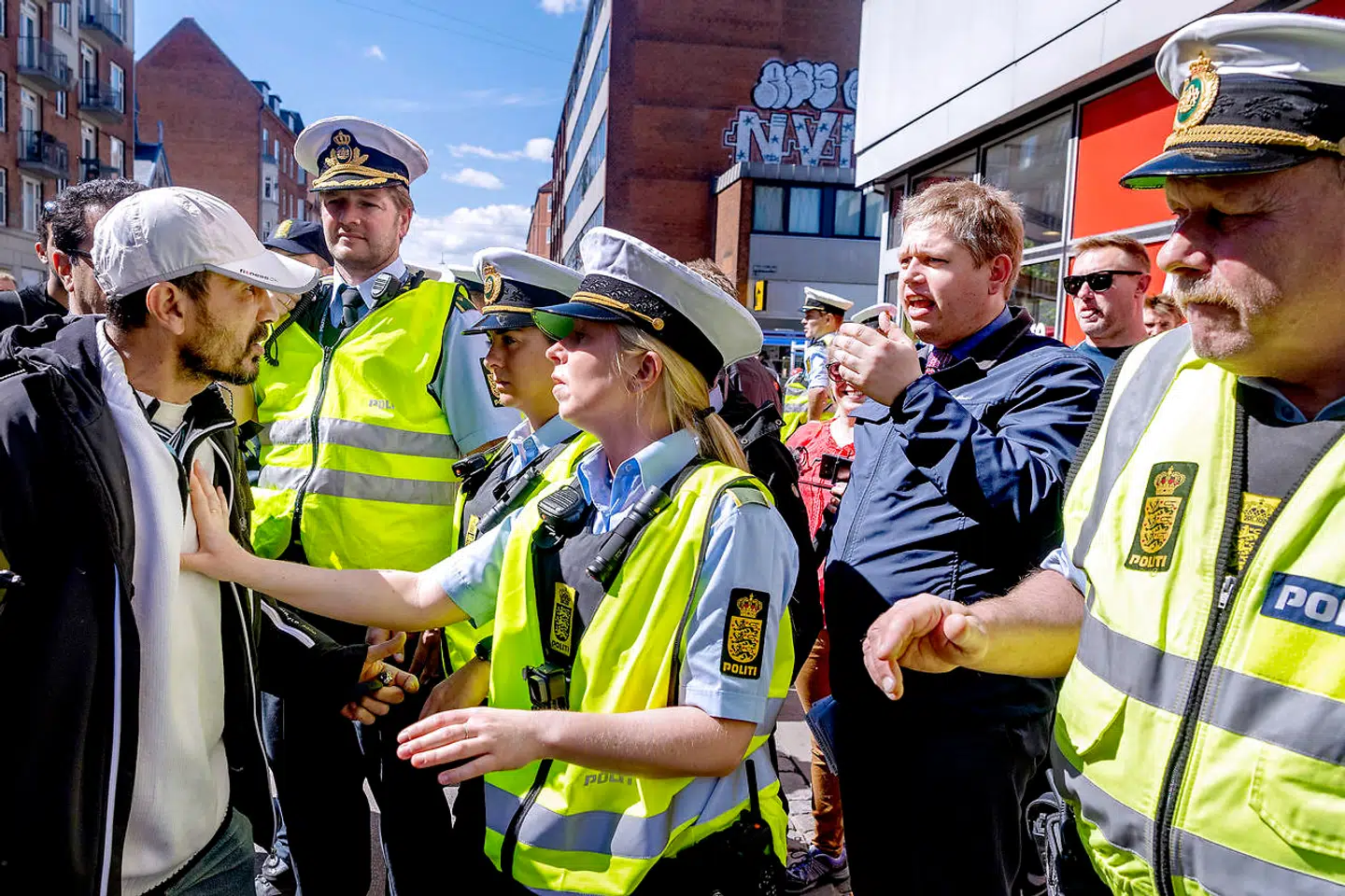 FV19. Rasmus Paludan fra Stram Kurs demonstrerede onsdag d. 15. maj på Nørrebro i København.