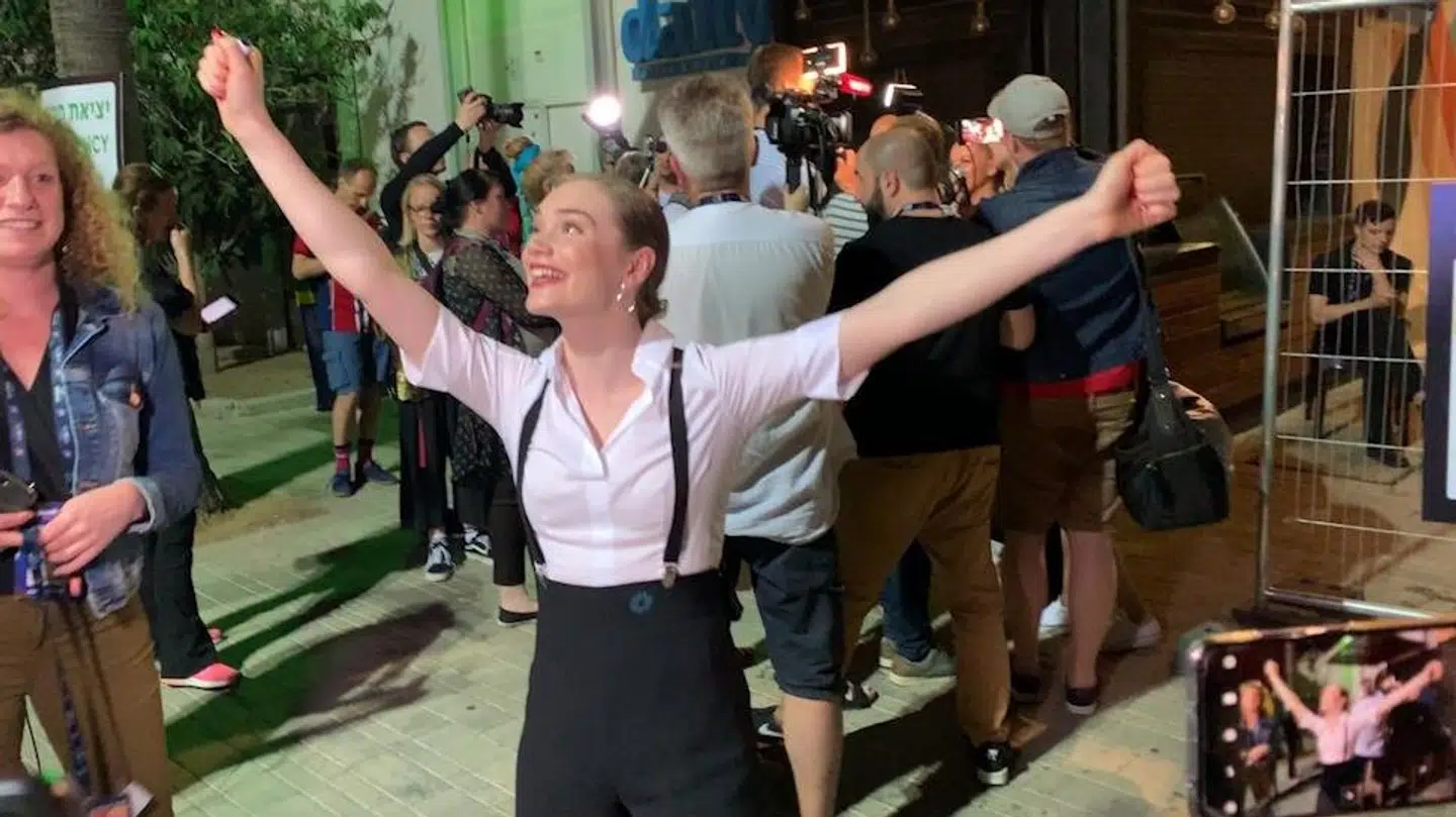 Leonora var jublende lykkelig efter torsdagens semifinale, hvor hun gik direkte videre til finalen.