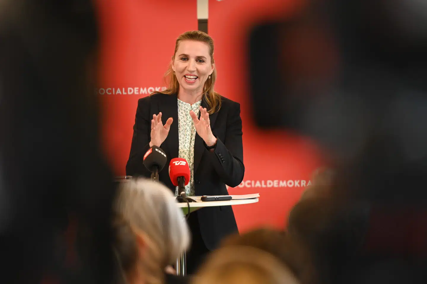 Mette Frederiksen vil med en velfærdslov sikre, at udgifterne til ældre, sundhed og børn følger med den demografiske udvikling. Philip Davali/Ritzau Scanpix