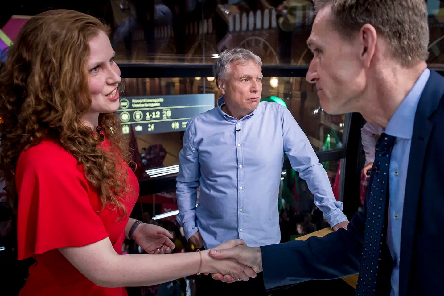 Isabella Arendt efter tirsdagens partilederdebat, hvor hun trådte til i stedet for Stig Grenov, der pludselig blev dårlig.