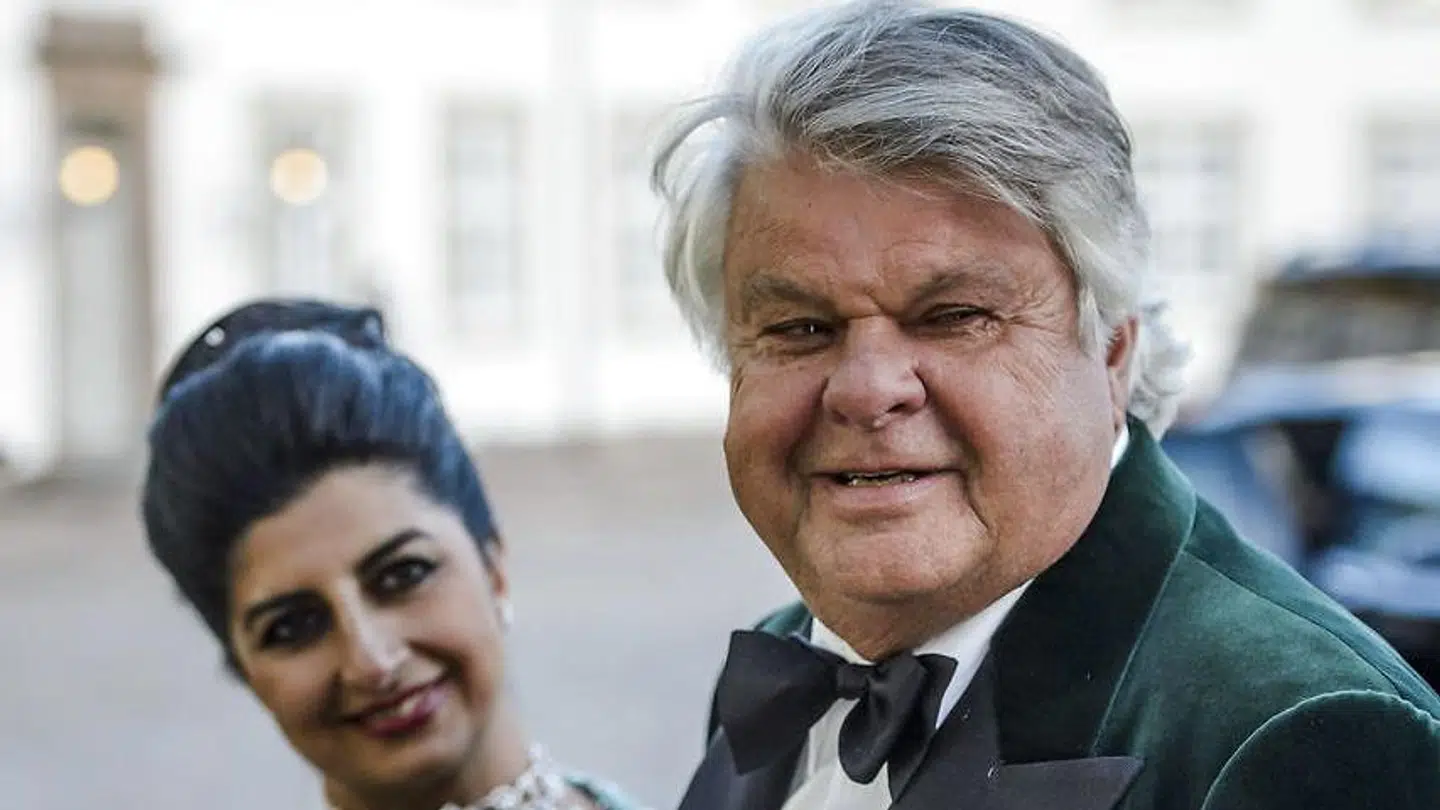 Christian Kjær og Susan Astani ses her på vej til fest på Amalienborg.