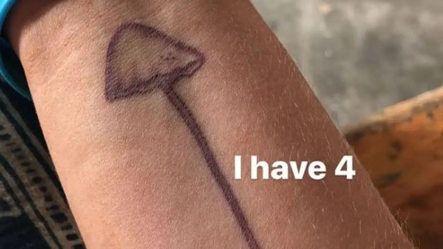 Her er et billede af Sophie Perrys tatovering.