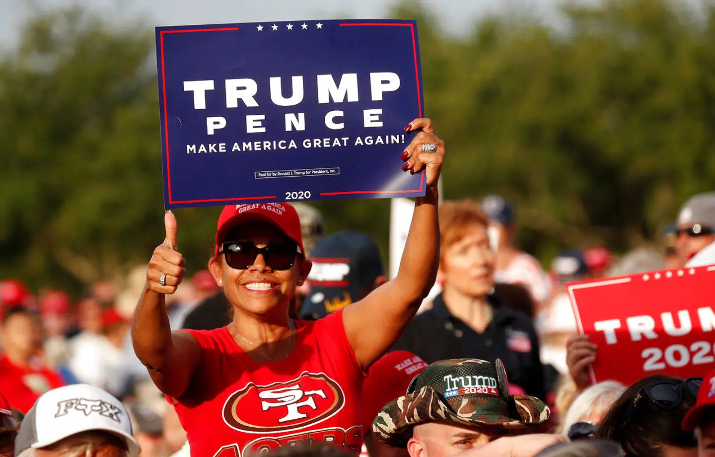 Til vælgermøde med Donald Trump i Panama City, Florida.