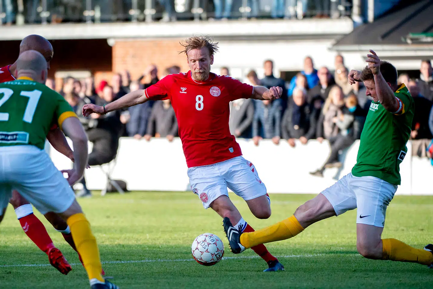 Christian Poulsen i kamp mod Hedensted.