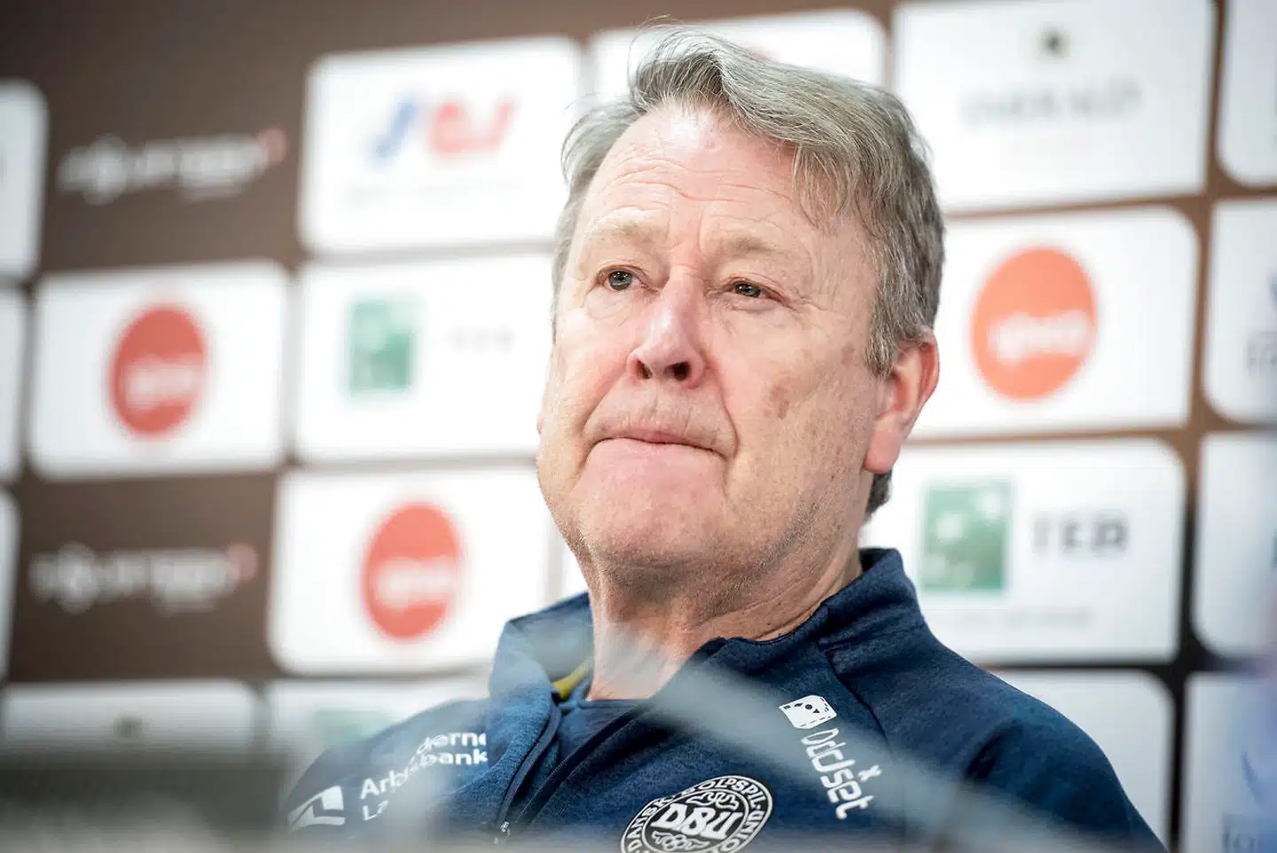 Landstræner Åge Hareide under det danske fodboldlandsholds pressemøde på Vokrri Stadium i Pristina i Kosovo, onsdag den 20. marts 2019. Kosovo og Danmark mødes i en venskabskamp i Pristina i Kosovo, torsdag den 21. marts 2019.. (Foto: Mads Claus Rasmussen/Ritzau Scanpix)