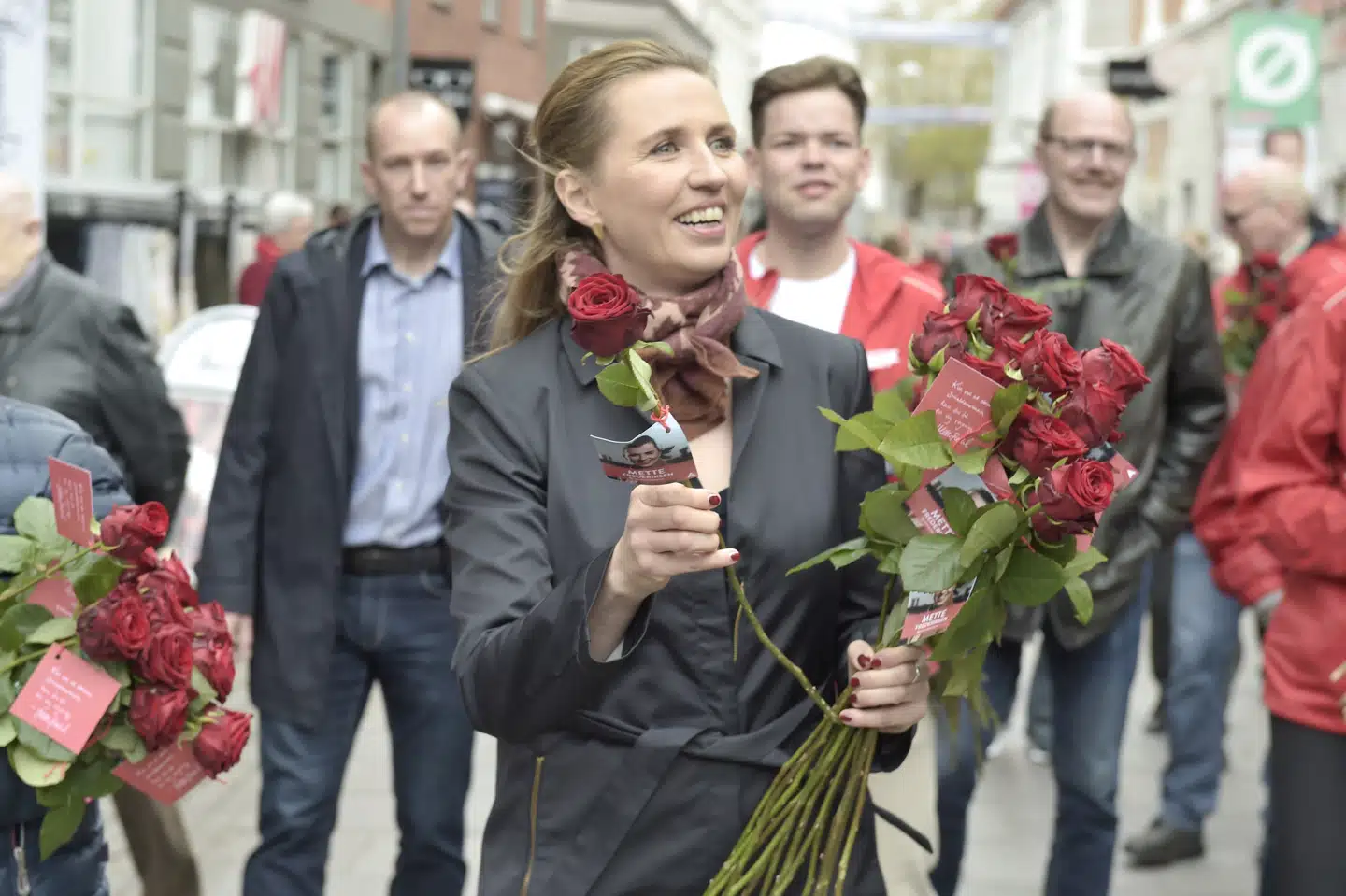 Socialdemokratiets formand, Mette Frederiksen, havde smilet tilbage efter en lille uge i sygesengen. Henning Bagger/Ritzau Scanpix