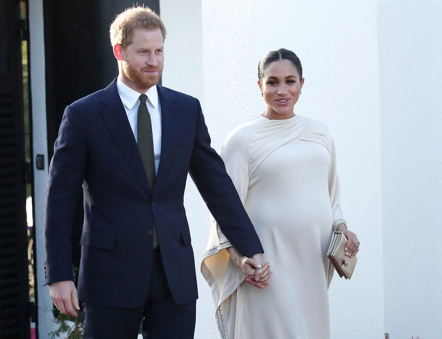 Parret fotograferet i februar, hvor Meghan var synligt gravid.