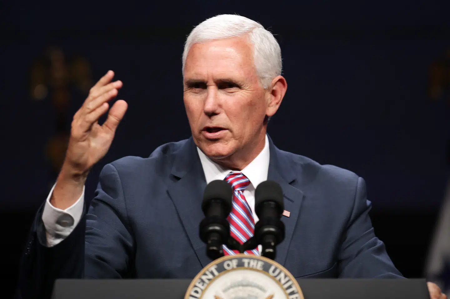 USA's vicepræsident, Mike Pence, vil tirsdag lange ud efter præsident Maduro og tilbyde militæret nye gulerødder for i stedet at slutte sig til oppositionsleder Juan Guaidó. Det fortæller en anonym højtstående embedsmand. (Arkivfoto). Chip Somodevilla/Ritzau Scanpix