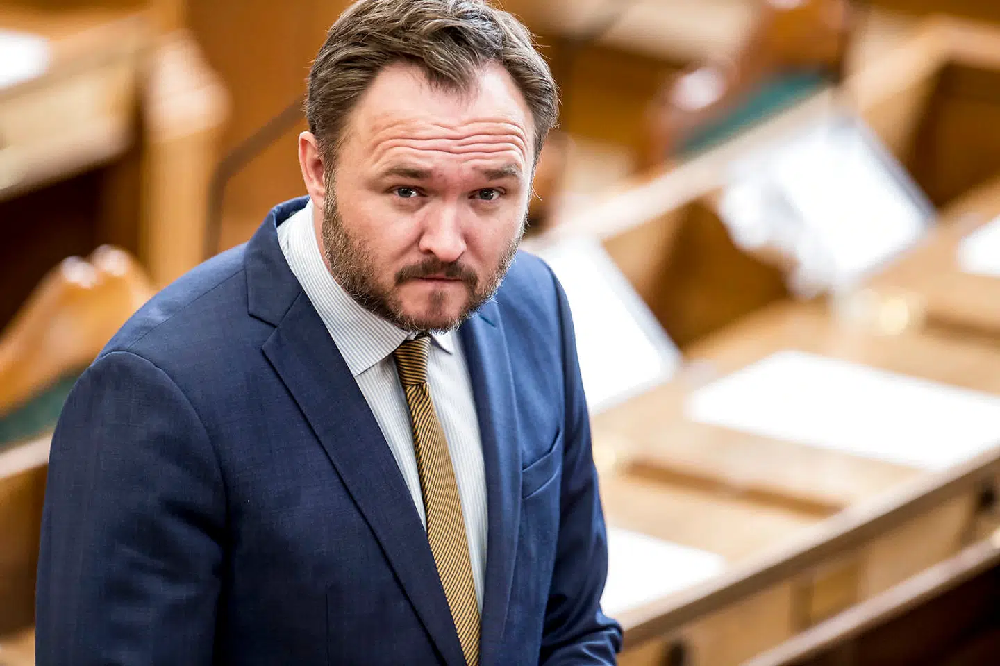 Dan Jørgensen (S) under åbningsdebatten i Folketinget på Christiansborg i København, torsdag den 4. oktober 2018.. (Foto: Mads Claus Rasmussen/Ritzau Scanpix)