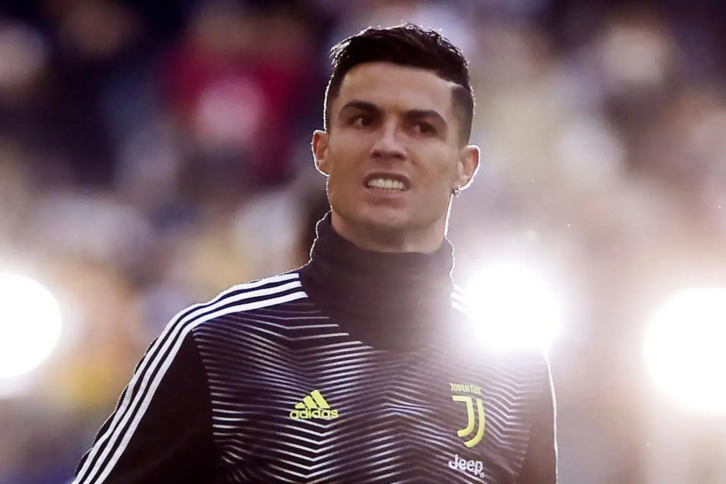 Soccer Football - Champions League Quarter Final Second Leg - Juventus v Ajax Amsterdam - Allianz Stadium, Turin, Italy - April 16, 2019 Juventus' Cristiano Ronaldo during the warm up before the match REUTERS/Massimo Pinca
