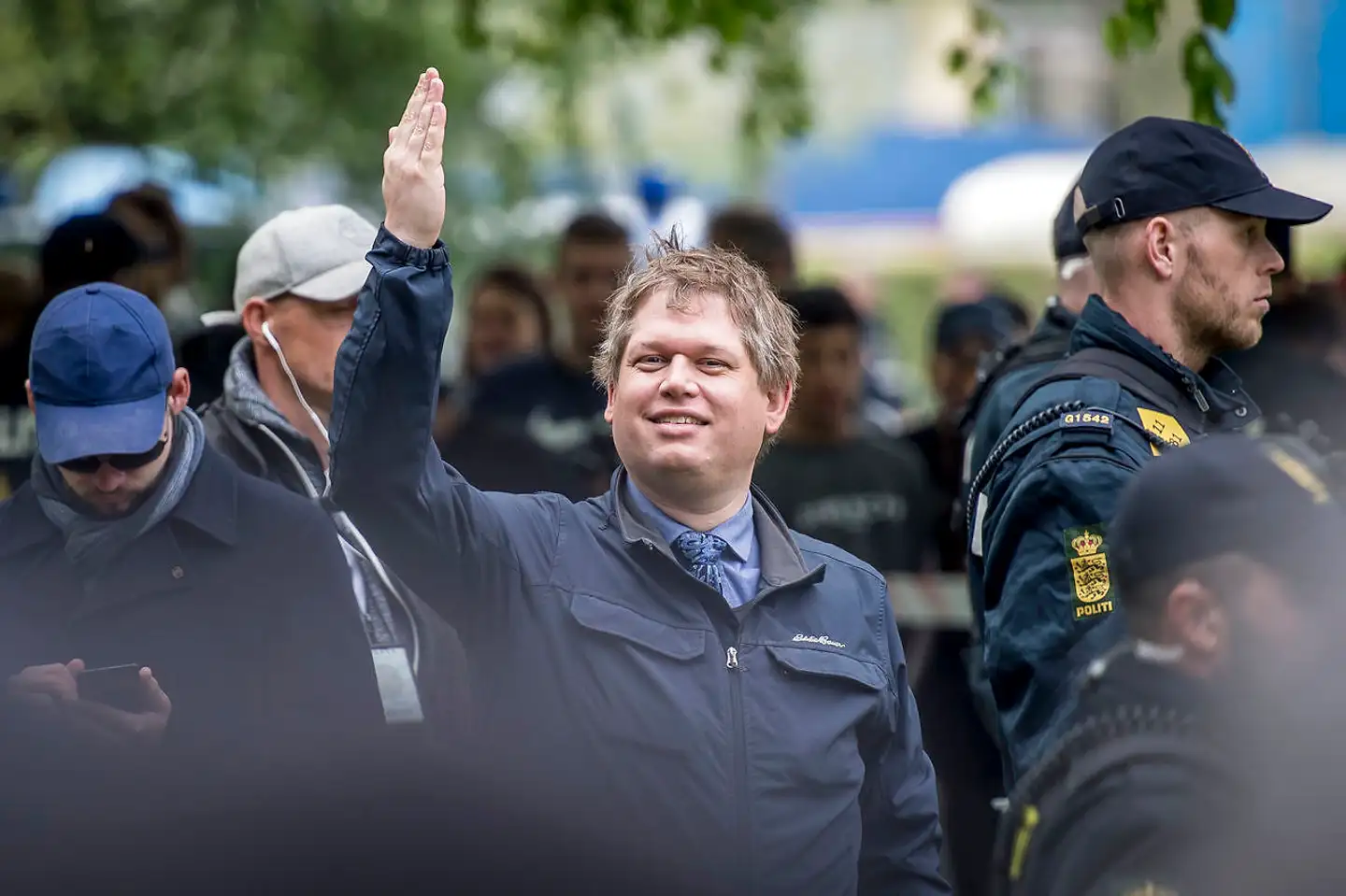 Rasmus Paludan demonstrerer her i Fælledparken i København, onsdag den 1. maj 2019.