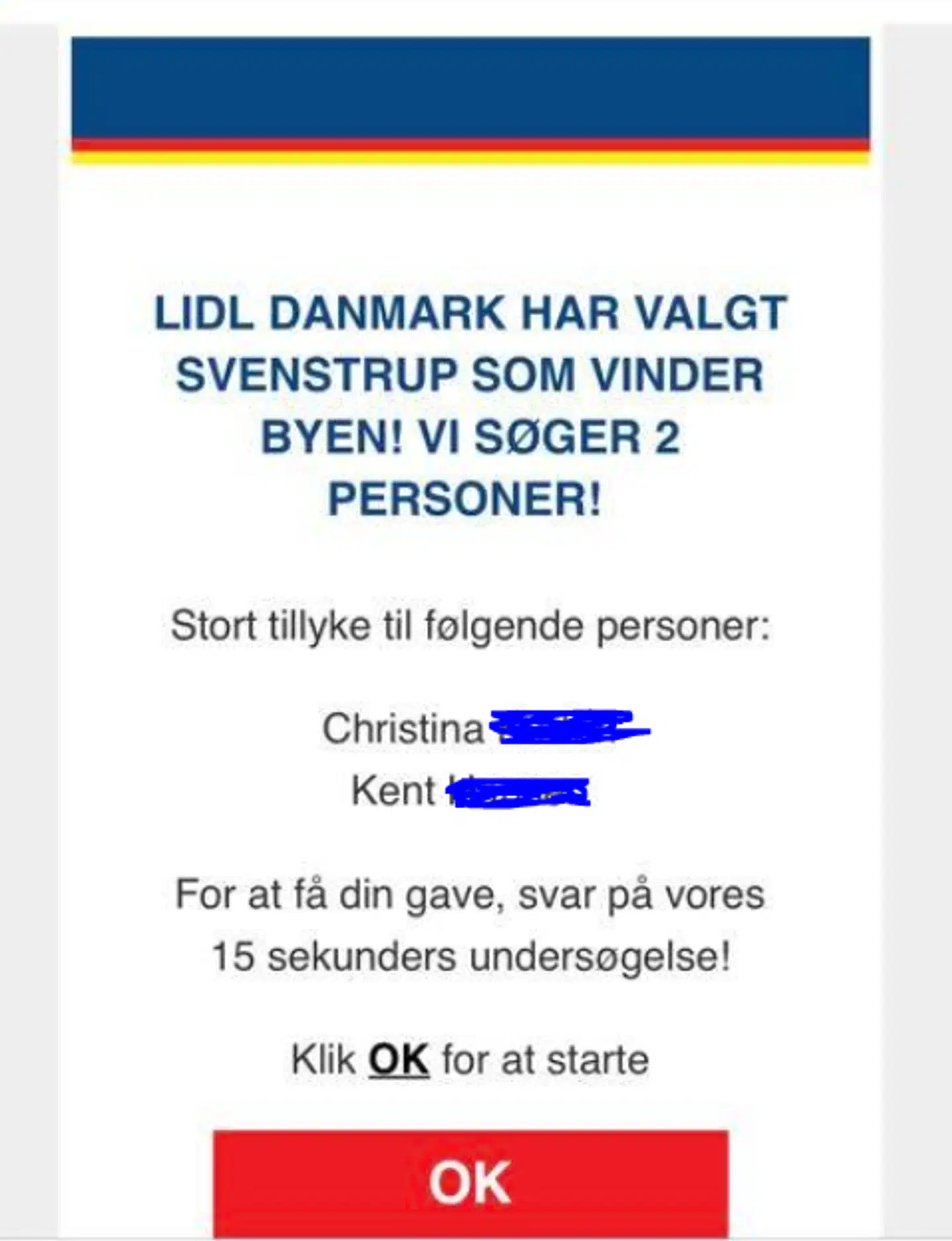 Sådan ser svindelmailen ud.