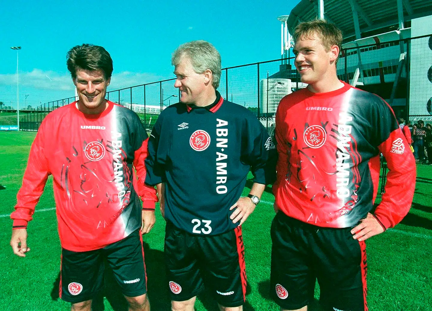 Michael Laudrup, Morten Olsen og Ole Tobiasen i Ajax i 1997.