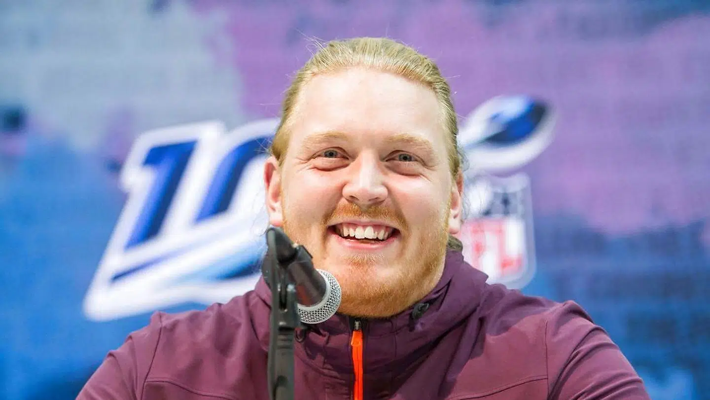 Hjalte Froholdt ved NFLs Combine i februar.