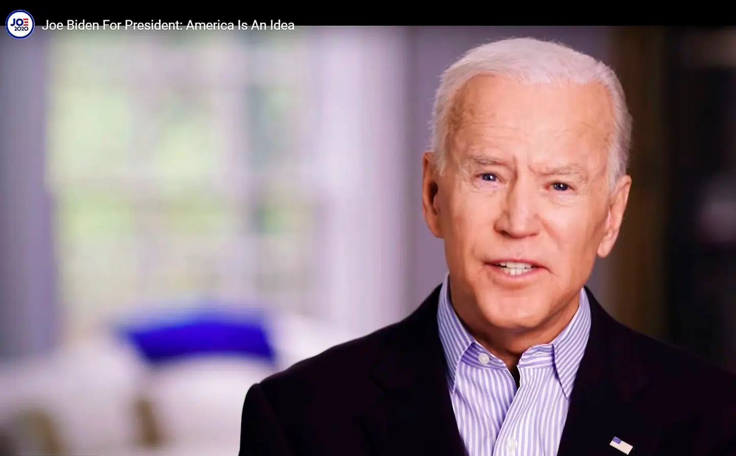 Joe Biden bekendtgjorde sit kandidatur via hjemmevideo.