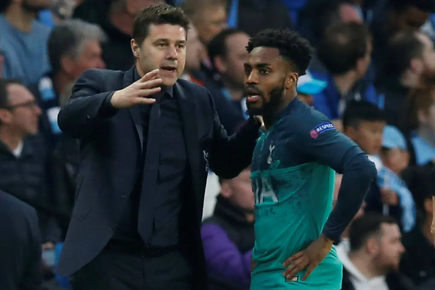 Danny Rose (til højre) var onsdag med til at spille Tottenham videre i Champions League med en samlet sejr over Manchester City i kvartfinalerne. Arkivfoto. Andrew Yates/Reuters