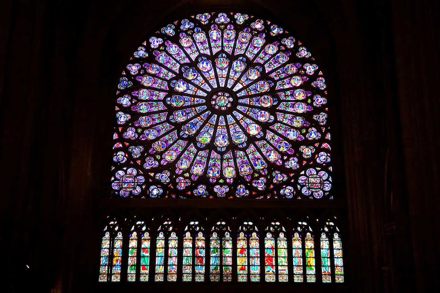 ARKIVFOTO af det nordlige rosevindue.