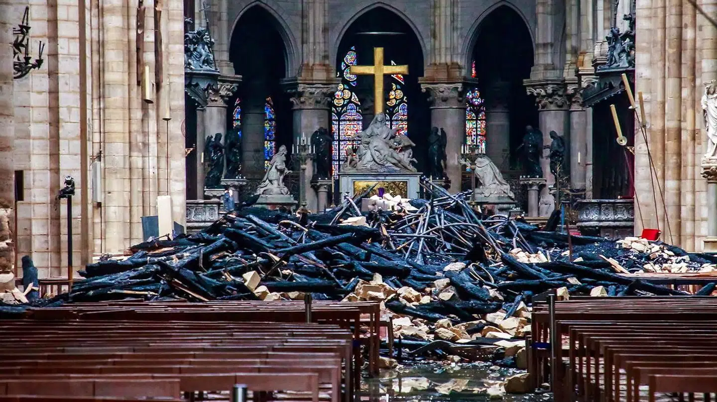 Notre Dame dagen efter branden.