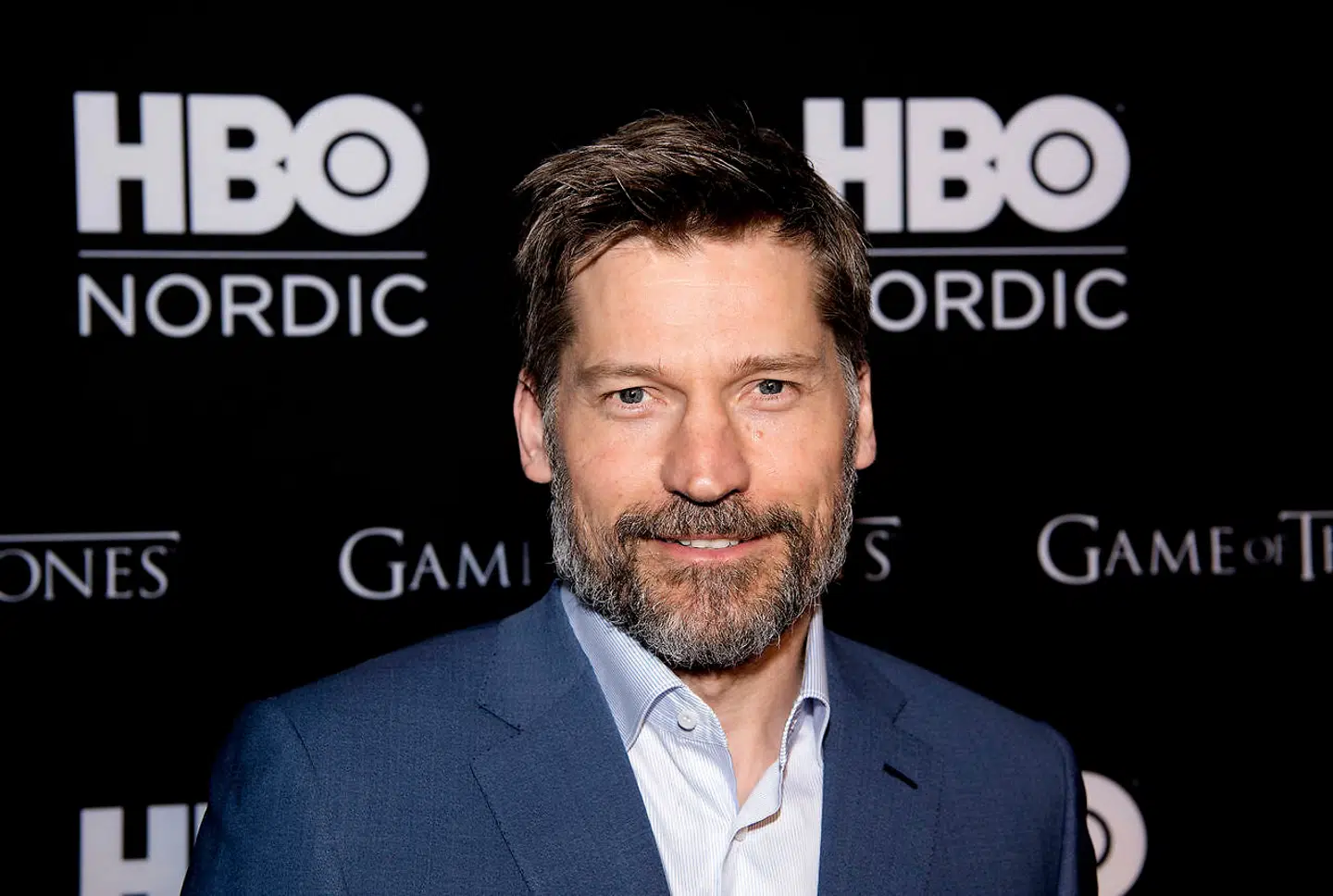 Nicolai Coster-Waldau på rød løber til premiere på første afsnit af sidste sæson af Game of Thrones.