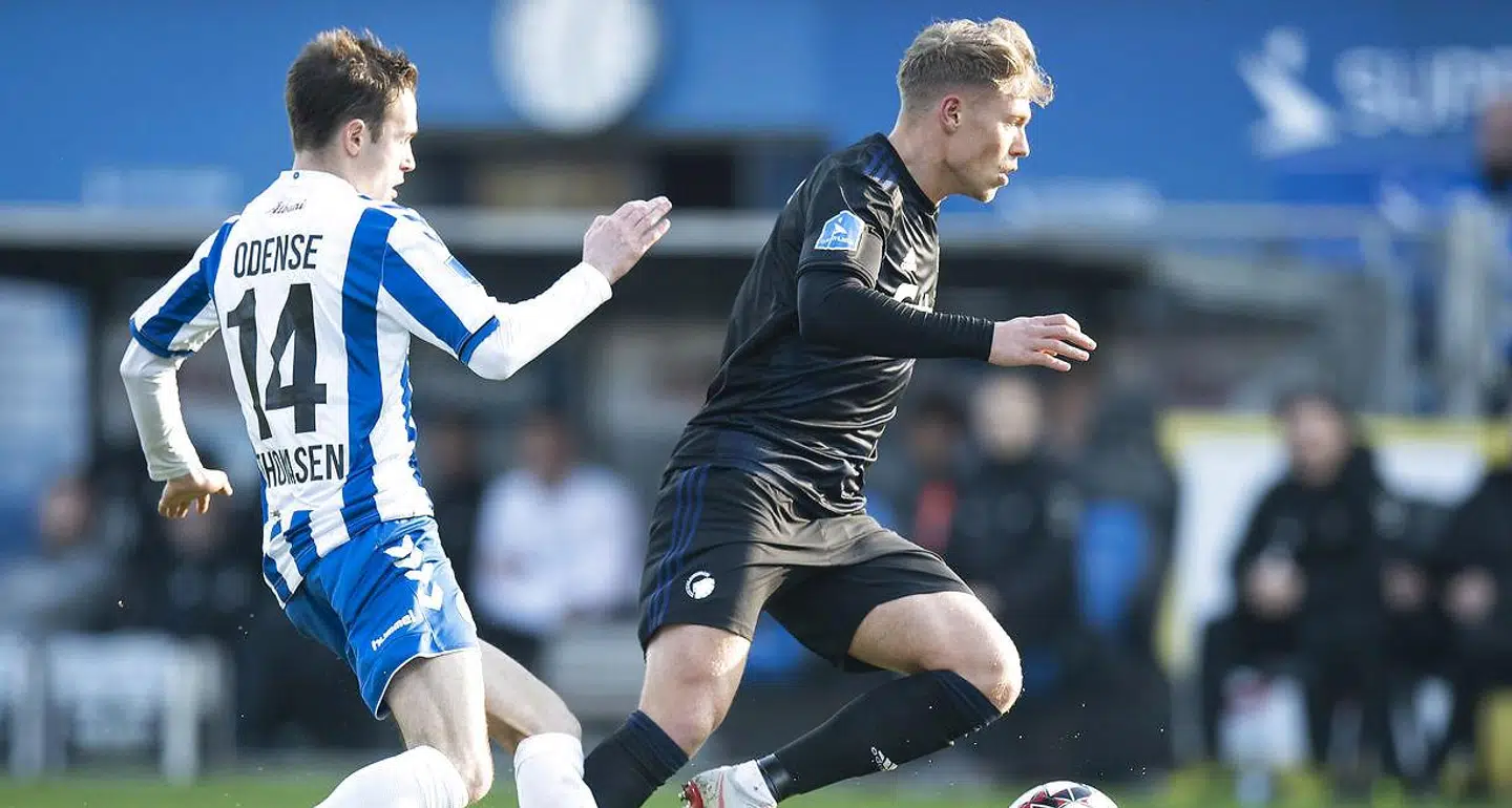 Viktor Fischer i kampen mod OB.