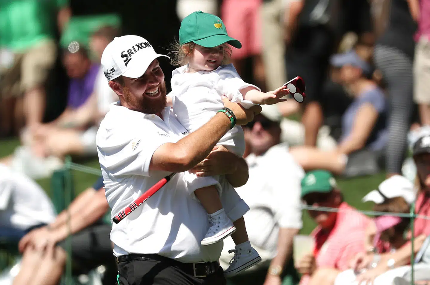 Shane Lowry med datteren Iris.