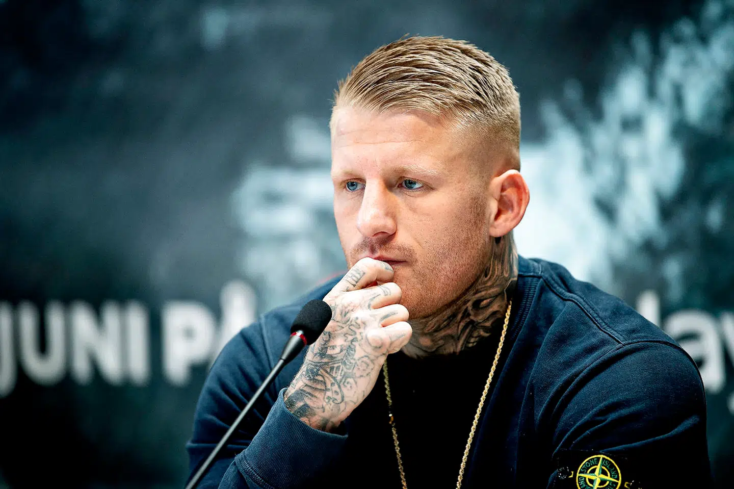 Pressemøde vedr kampen mellem Mark O Madsen og Patrick Nielsen i KB Hallen 8.juni 2019.
