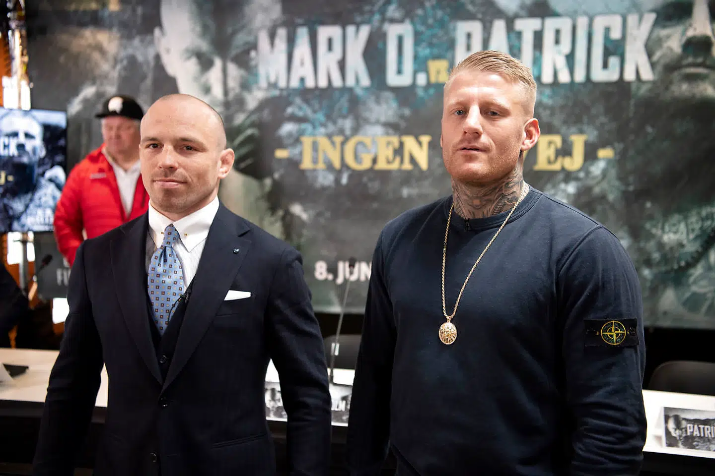 Pressemøde i KB Hallen med Mark O. Madsens og Patrick Nielsen om deres kommende MMA-kamp. torsdag den 11. april 2019.