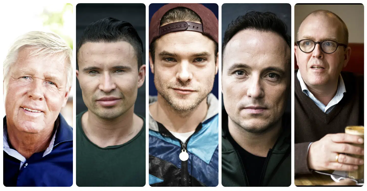 Fra venstre: Stig Elling, Gustav Salinas, Silas Holst, Thomas Evers Poulsen, Klaus Bondam. Foto: Camilla Rønde, Nils Meilvang, Mathias Løvgreen Bojesen, Niels Ahlmann Olesen .