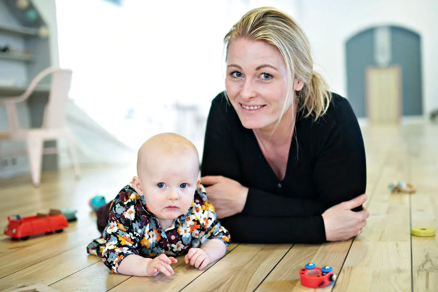 Mette Marie Tondering og hendes datter Luna på snart ti måneder.