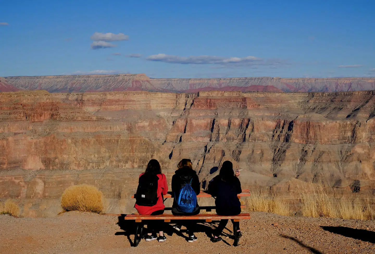 Turister beundrer udsigten over Grand Canyon. Arkiv/REUTERS/Darrin Zammit Lupi