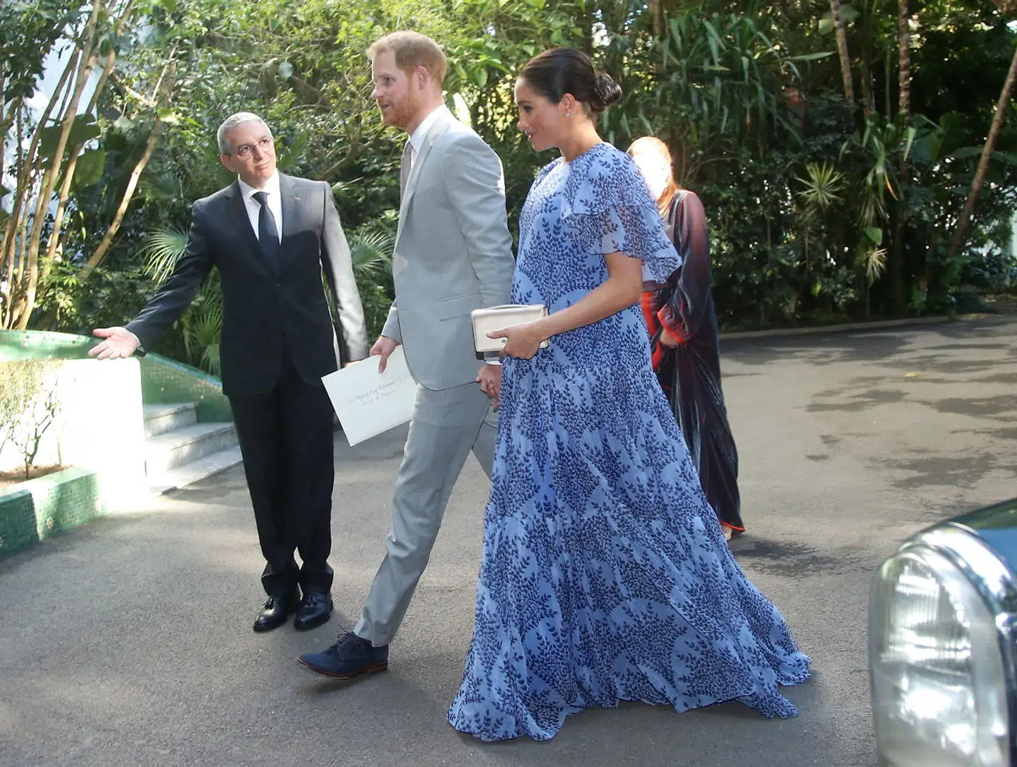 Den højgravide hertuginde af Sussex var med sin mand på officielt besøg i Marokko i februar 2019.
