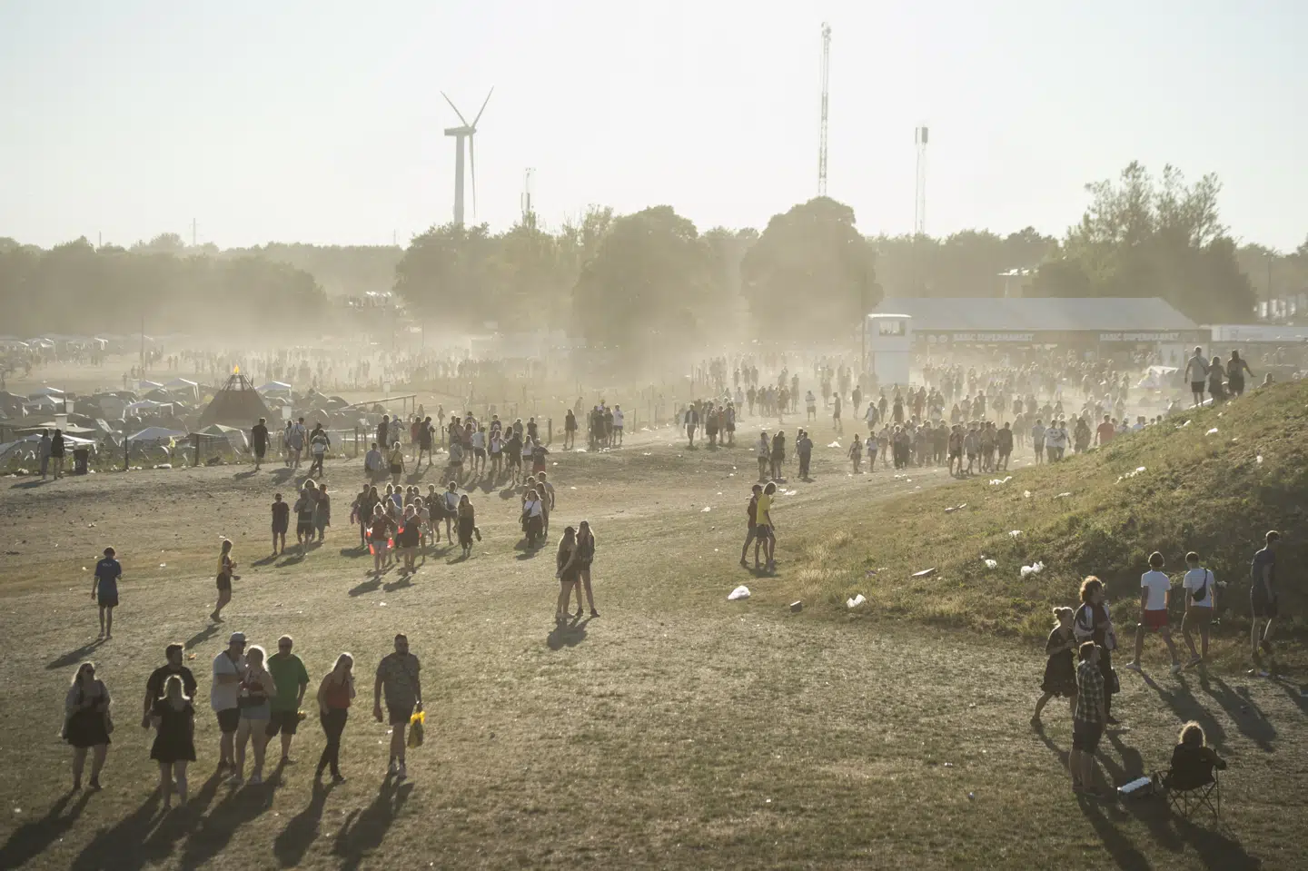 Roskilde Festival 2018 var grundet sommerens hedebølge en brandvarm oplevelse for festivaldeltagerne, som har brugt rekordmange penge i festivalens madboder og barer. Sofie Mathiassen/Ritzau Scanpix