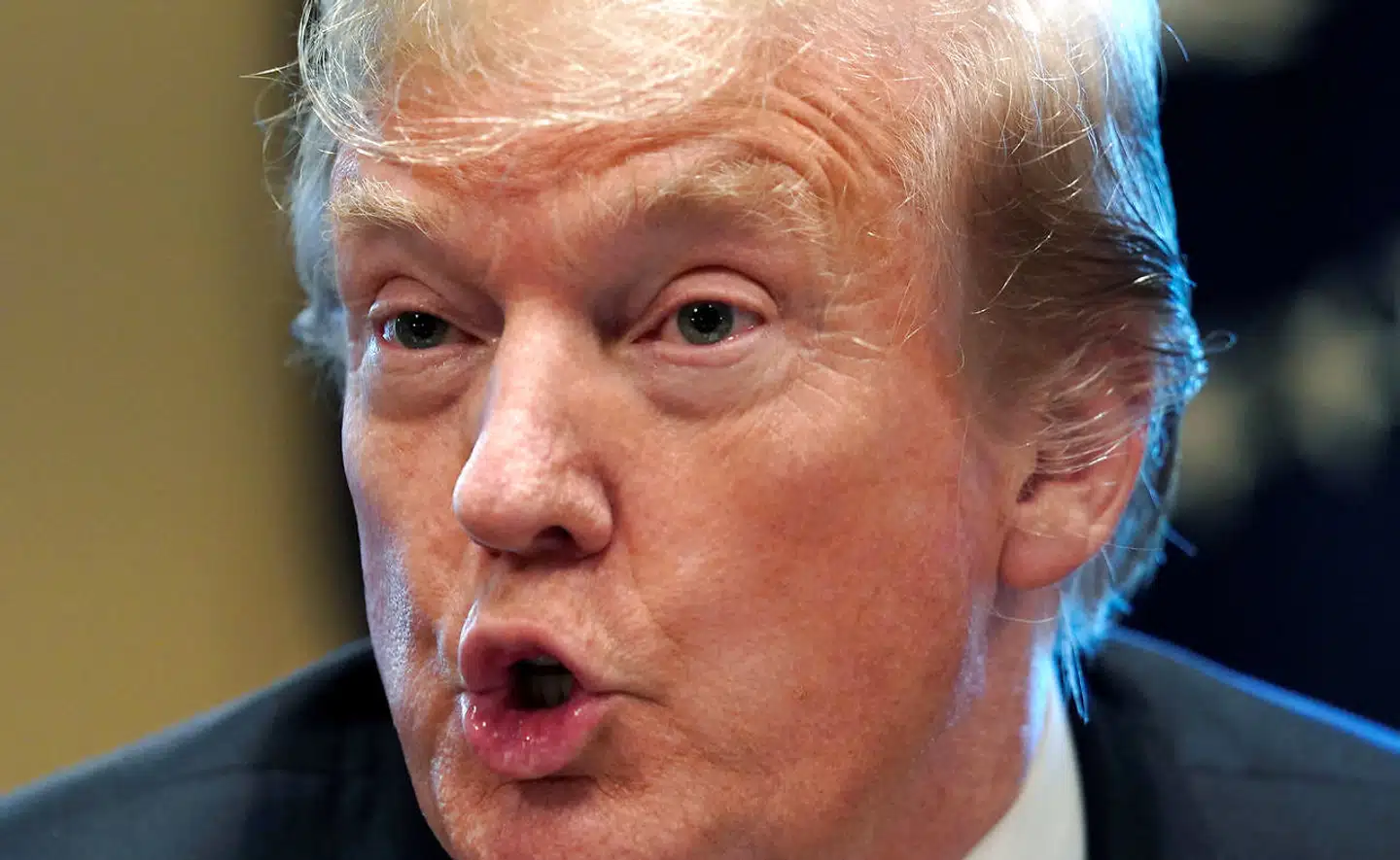 U.S. President Donald Trump holds a meeting with senior military leaders at the White House in Washington, U.S., April 3, 2019. REUTERS/Kevin Lamarque