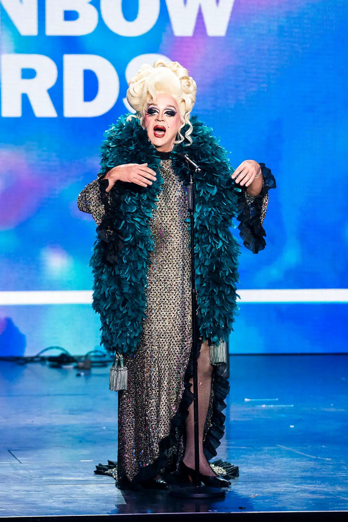 Jes Dorph som Drag ved Danish Rainbow Awards i Cirkusbygningen i København onsdag den 3. april 2019.