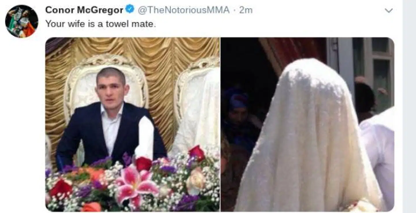 Selvom Conor McGregor slettede sit tweet, så glemmer sociale medier aldrig. Billedet af tweetet florerer stadig på Twitter.