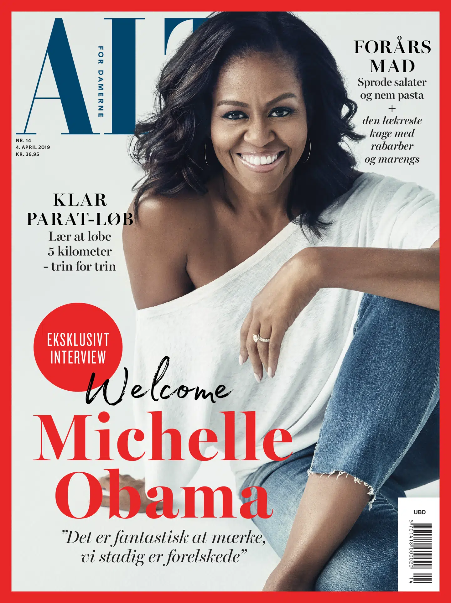 Her ses forsiden på denne uges Alt for damerne, hvor de har landet et interview med Michelle Obama.